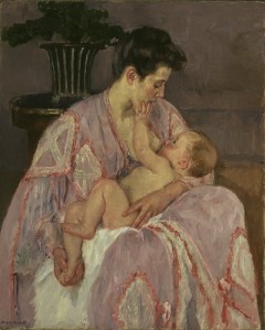 Mary Cassatt young mother nursing her child oil on canvas 1906